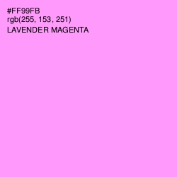 #FF99FB - Lavender Magenta Color Image